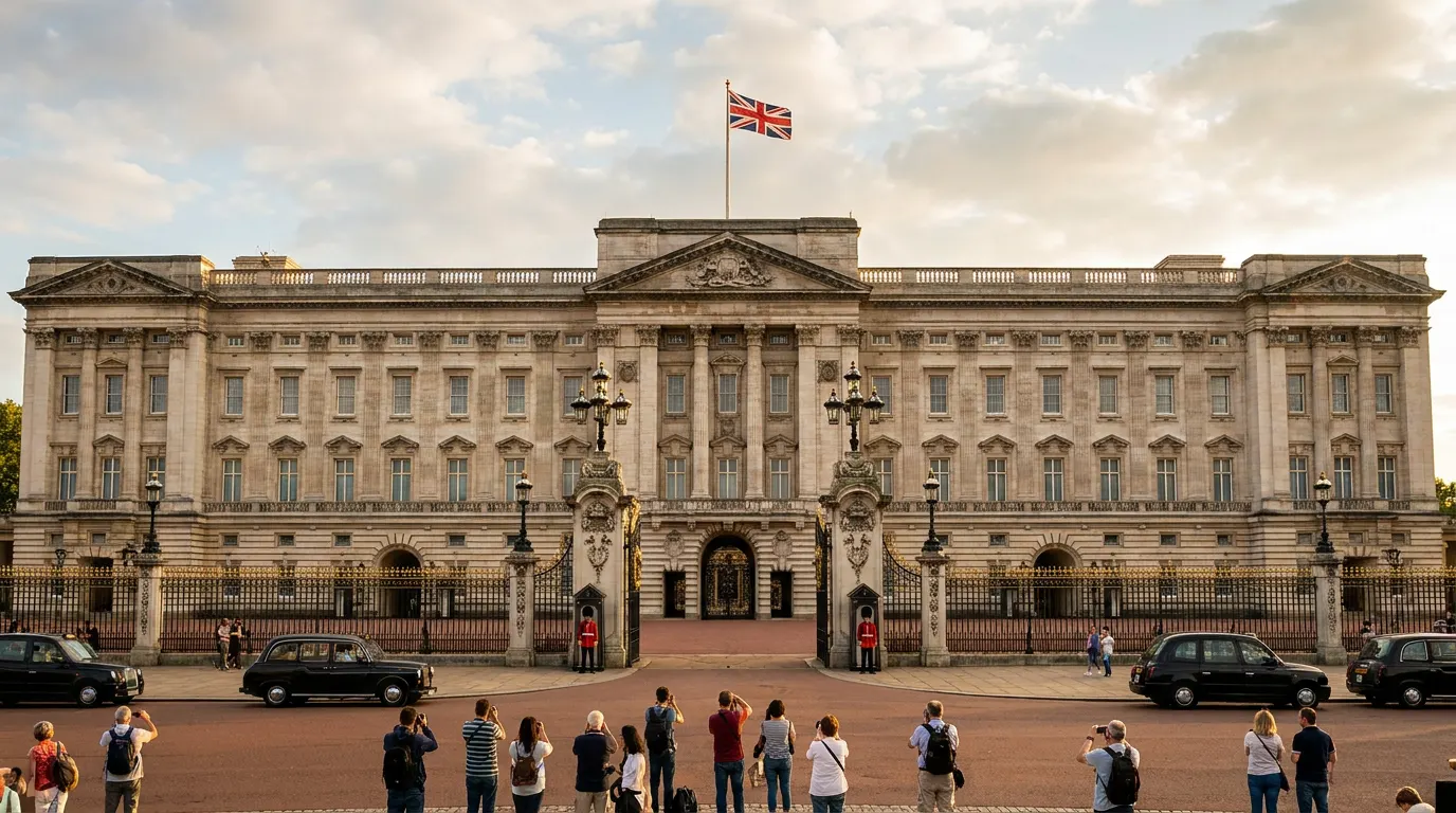 Buckingham Palace, official London residence of His Majesty the King